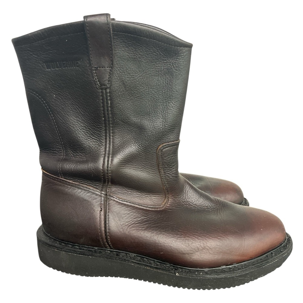 Wolverine 1000 Mile Men's 10.5 D Brown Leather Pull On Boots Vibram Made Mexico